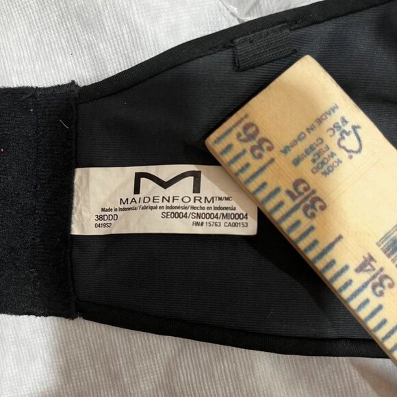 Maidenform Black Strapless Full Coverage Underwire Bra Smooth Cup 38DDD - Picture 5 of 7